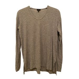 Theory Heather Gray Lightweight Long Sleeve Top Size Small